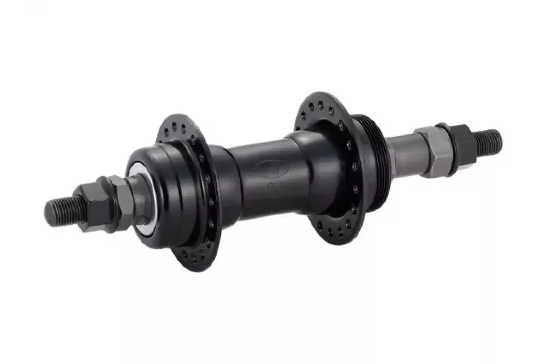 Втулка задн. Quando KT-122R під V-brake 36H 165mm, 6,7 ск. на гайках сталева чорна