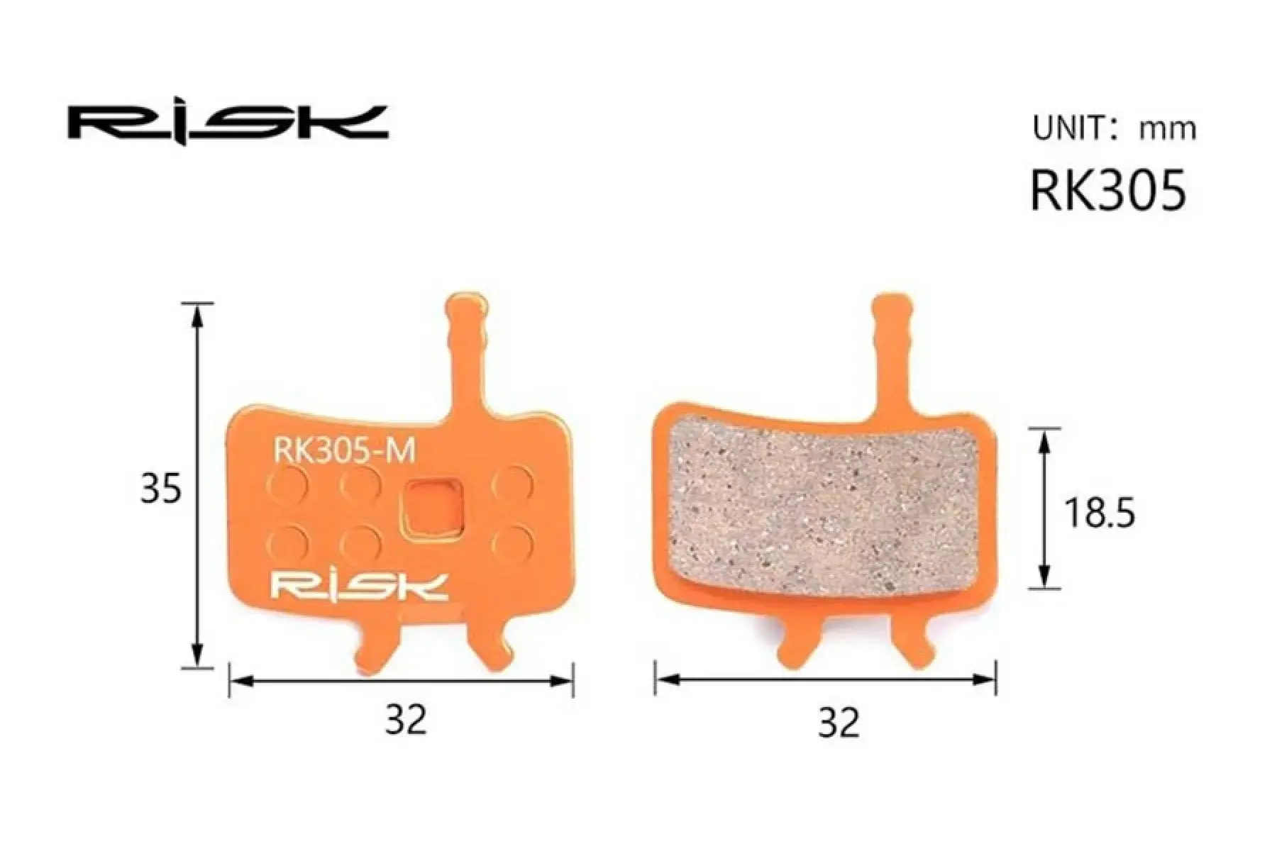 Колодки гальмівні напівметал Risk RK305-s avid bb7?juicy3/5/7