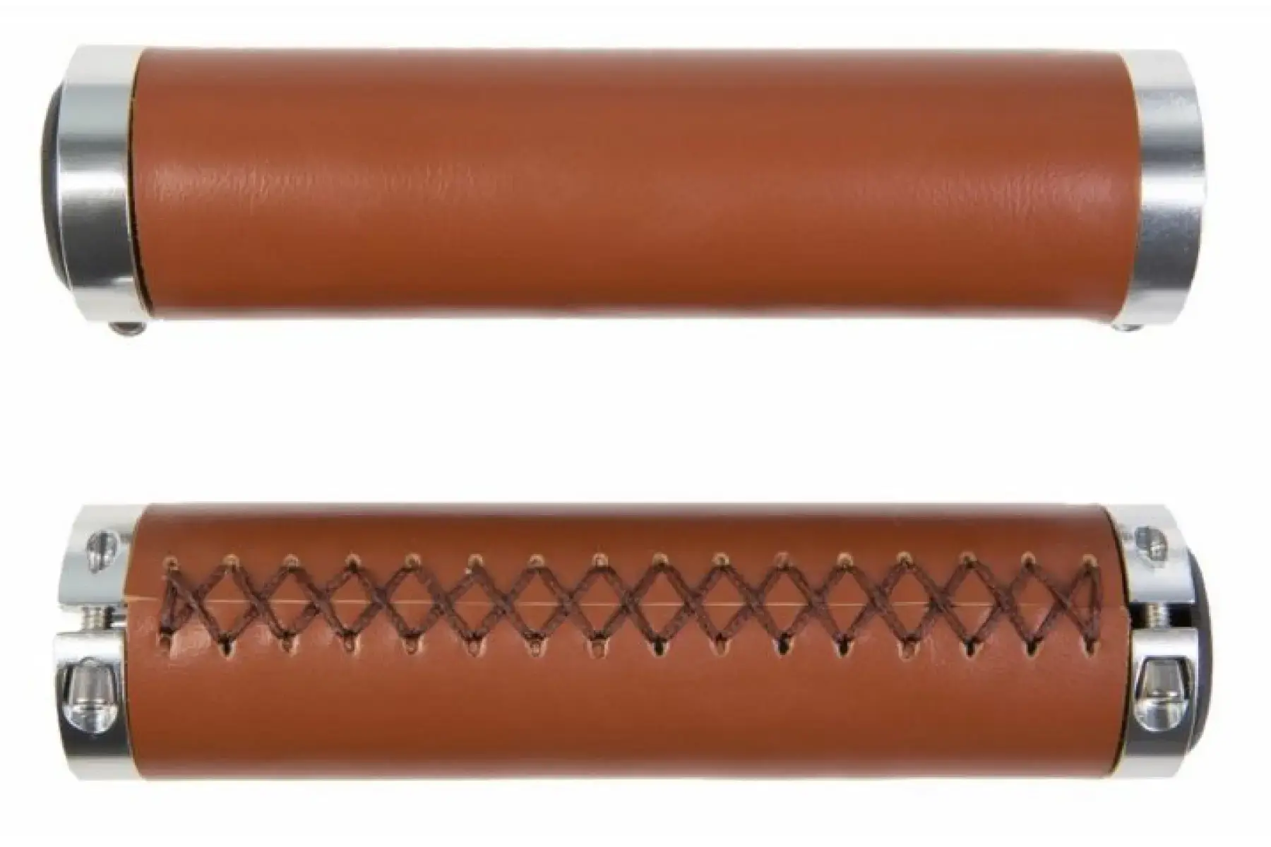 Грипсы 130мм BC-GR6453 коричневый с хром. алюм. замками