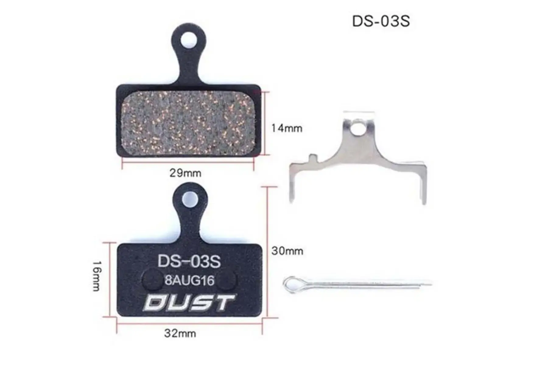 Колодки гальмівні напівметал Dust DS-03s Shimano m985/988/785/666/675/615, fsa k -force db-xc-9000